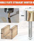 Killer Straight Router Bit Featuring 1/4 Inch Shank And 3/4 Inch Cutting Diameter for precise grooving and trimming in woodworking.