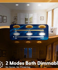 Slick 12 Pack Dual 5 And 6 Inch Led Recessed Downlights Featuring Adjustable 5Cct Color Temp Plus Integrated 2000K Night Light control panel in a room