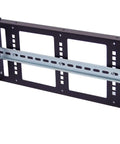 Front view of 4U Rackmount Low Profile DIN Rail Panel, 3.78 Inch Depth, Heavy Duty 14 Gauge Steel, fits standard 19 Inch 2 or 4 Post Racks