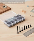 560 Piece Self Tapping Screw Set For Wood Plastic And Thin Sheet Metal Repairs With Storage Case No Pre Drill Needed
