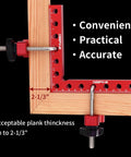 90 Degree Positioning Squares Right Angle Clamps 5.5 Inch By 5.5 Inch Aluminum Alloy L Type Corner Clamping Tool with wood joint