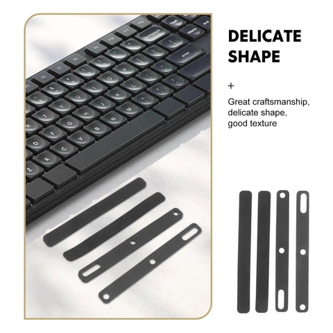 Four Piece Top Tier Keyboard Soundproof Foam Silencer For Space Bar Heavy Duty Acoustic Sponge Pads on a keyboard.