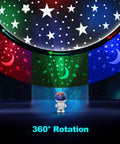 Astronaut Night Light Projector For Kids, 360 Degree Nebula Star Show With 8 Color Modes, Auto Timer, Energy Halo display
