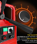 Control panel and speed dial of Heavy Duty Industrial Mag Drill Press 1300W Copper Motor for precise hole making.