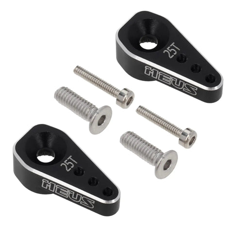 Beefy Aluminum 25T Servo Arm Horn For SCX24 1 24 RC Crawler Upgrade Pack Of 2 with screws, 5mm bore, 20mm length