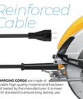 Legit Heavy Duty 8 Foot 18 Gauge 2 Wire Replacement Power Cord Bare Prongs For Drill Polisher And Sander Compatible With Black And Decker And Porter Cable Rock Solid Shop Gear, close-up of plug.