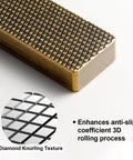 Close-up of Antique Brass Knurled Cabinet Pulls 6 Pack 5 Inch Length With Deep Textured Knurl for Secure Grip