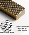 Close-up of diamond knurling on Antique Brass Knurled Cabinet Pulls 6 Pack, 1 1/4 Inch Textured Grip Drawer Handles For Dressers And Furniture