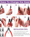 Installation steps of Must Have All In One Snap Ring Pliers Kit 4 In 1 With Pro Grade Alloy Steel Build M4 To M28mm C Clip External Retaining Rings And 1.5 To 10mm E Clips Retaining Rings Assortment With Tweezers For Pin Clips Repair Swpeet