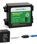 Trailer Breakaway Kit With Built In 12V 5Ah Battery, Test Button, LED Indicator, and Brake Controller Cord