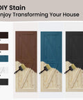 Double 36x84 Inch Bypass Barn Door With 6.6 Ft Track Hardware Kit Included, Unfinished Solid Wood color options