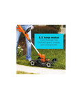 Person using 3-In-1 Electric Lawn Mower, Trimmer And Edger with 6.5 Amp motor on thick grass