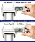 Calipers measuring pipe diameter for Heavy Duty 3 Inch Exhaust Clamp Kit Fits 3 Inch Od To 3 Inch Id Pipes Lap Joint Band Clamp Stainless Steel 304