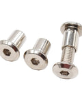 Rock Solid M8 X 16 Millimeter Hex Socket Cap Screws Combined With Hex Head Barrel Nuts Countersunk Allen Bolt Kit Nickel Plated