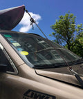 Heavy Duty Rope Tie Downs 1 Quarter Inch By 10 Feet With Adjustable Ratchet Pulleys 2-Pack securing kayak to car roof