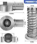 Magnetic Dryer Vent Coupler With 90 Degree Elbow Kit Strong Magnetic Self Connecting Dryer Vent Connector product dimensions