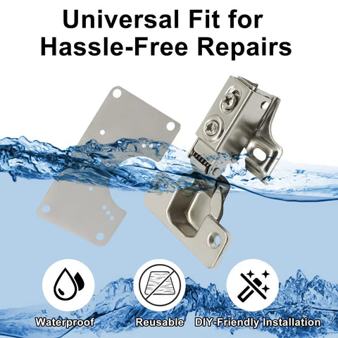 Cabinet Hinges Repair Kit With Stainless Steel Hinges And Repair Plates Including Screws No Nonsense Quick Fix For Loose Sagging Doors