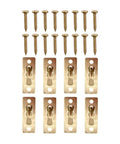Beefy Heavy Duty Brass Curtain Rod Brackets With Screws, 4 Pairs 8 Pieces, swivel-end sash mounts and 16 screws