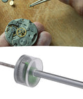 Pro Grade Watch Movement Speed Calibration Tool With Storage Box For Watchmakers And Horology Enthusiasts shown with watch parts