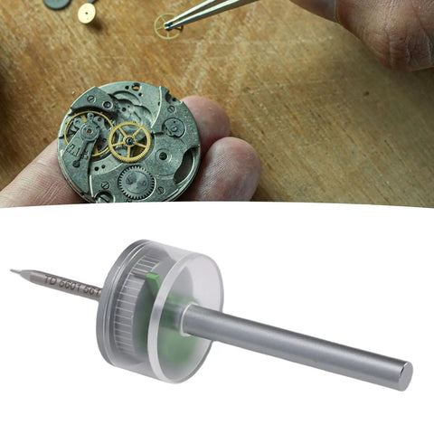 Pro Grade Watch Movement Speed Calibration Tool With Storage Box For Watchmakers And Horology Enthusiasts shown with watch parts