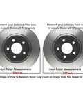 Hella Reliable Brake Rotor And Pad Kit For 2013 To 2016 Ford Fusion Lincoln Mkz showed front 300mm and rear 302mm rotor measurements.