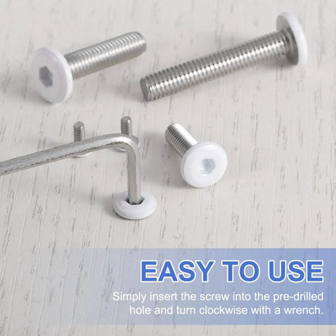 20 Piece Pack M4-0.7 X 12Mm Button Head Hex Socket Screws Hella Durable 304 Stainless Steel With Full Thread Self Tapping Design For Furniture And Auto Diy Hardware Fixes on a white surface with hex wrench.