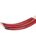Cotton Blend Bahamas Hammock In Burgundy With Caribbean Colors Soft Cotton Fabric Hardwood Spreader Bars Braided Attachment Rope 78 Inch Length 37 Inch Width Supports Up To 240 Lbs Stand Not Included