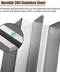 Hella Durable 304 Stainless Steel Corner Post For Glass Railing With Rock Solid Rectangle Base highlighting a smooth surface detail.
