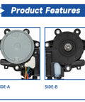 Inf Infiniti G35 Nissan 350Z Front Left Window Motor Replacement 2003-2009 Coupe And 2004-2009 Convertible OE 742-511 6-Pin Connector Fit For Driver Side Power Window, side views