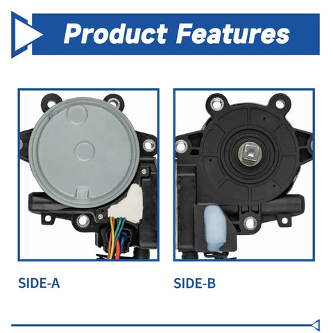 Inf Infiniti G35 Nissan 350Z Front Left Window Motor Replacement 2003-2009 Coupe And 2004-2009 Convertible OE 742-511 6-Pin Connector Fit For Driver Side Power Window, side views