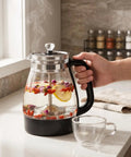 1 Liter Glass Electric Kettle With Keep Warm Function, Rapid Boil Tech, Auto Shut Off Safety, Bpa-Free Borosilicate Build, And An Easy Pour Spout, steaming with herbal ingredients.