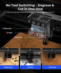 Beast Dual Laser Engraver With 20W Power And One Point Two Watt 1064 Beam Fast 600mm Per Second Engraving Machine in use