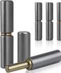 Heavy Duty Weld On Barrel Hinge Set Of 4 For Metal Swing Doors, rust-resistant carbon steel weldable hinges displayed