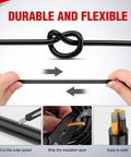 Heavy Duty 50 Foot 20 AWG 3 Core Electrical Wire Featuring Solid Tinned Copper showing flexibility and cut resistance.