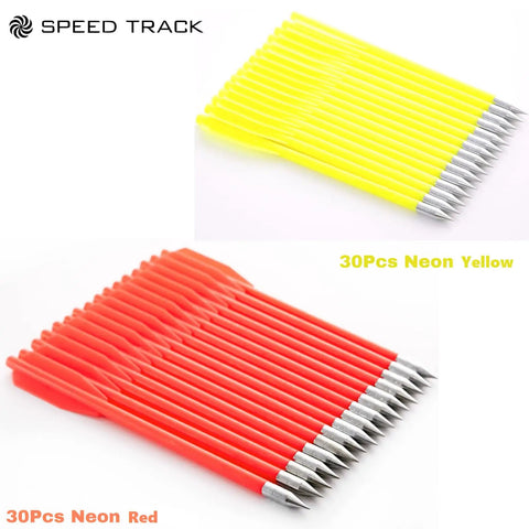 60 Piece Red And Yellow 6.25 Inch Archery Crossbow Bolts Set for 50 To 80 Lb Pistol Crossbows, sharp metal tips shown