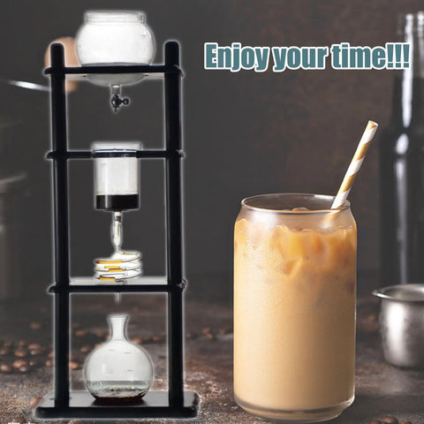 Heavy Duty Borosilicate Glass Cold Brew Tower Built For Smooth Daily Sips And Chillaxing Iced Coffee Via A No Frills Slow Drip Setup That Hands You Five To Eight Cups Of Damn Good Java Anytime On Your Counter with iced coffee drink.