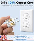 Hand holding 10 Pack European To US Plug Adapters Type A Outlet Converter For Europe To America Canada And Mexico Travelers Wall Plug Adapters White