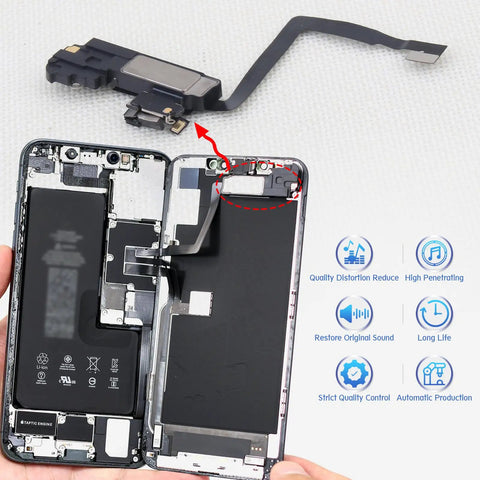 IPhone 11 Pro Max Earpiece Speaker Replacement Kit With Proximity Sensor Flex Cable And Repair Tools For Models A2218 A2161 A2220