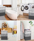75L Large Waterproof Laundry Basket For Dorms Sturdy Freestanding Frame in various rooms