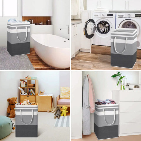 75L Large Waterproof Laundry Basket For Dorms Sturdy Freestanding Frame in various rooms