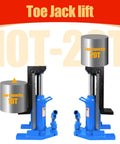 Heavy Duty Hydraulic Toe Jack Heavy Hitter Machine Lift Built Like A Tank With Heat Treated Steel 20 Ton Capacity shown with 10T-20T capabilities.