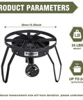 16 Inch Propane Burner Outdoor Stove With Four Foot High Pressure Hose Be The Boss Of Heat 0-20 PSI Adjustable, product parameters