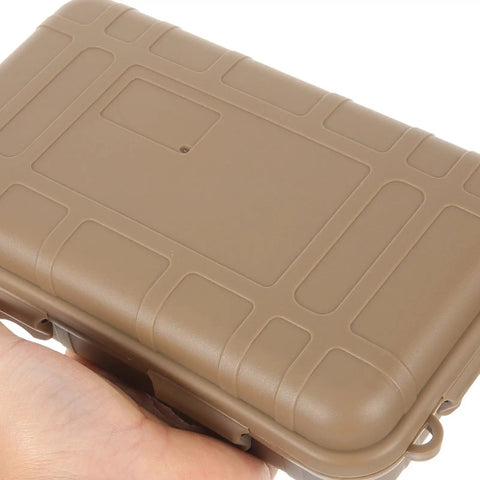 Close-up of Rugged Wear Resistant Shockproof Tool Case for Outdoor Survival showing waterproof sealed design.