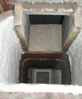 31 By 24 By 1 Inch Ceramic Fiber Blanket Insulation 6 Pound 2300F Continuous Use Temperature lining a kiln interior.