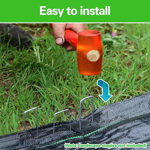 100Pcs Garden Staples Plastic Buffer Washers For Landscape Stakes Gaskets Yard Pins Gasket For Weed Barrier Fabric installed