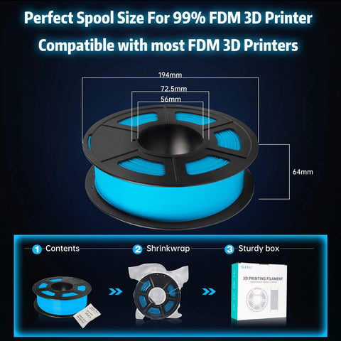 Sick Glow In The Dark PLA Filament For 3D Printing 1kg Spool Blue Hue Phosphorescent Blend That Glows Under UV Rays After Long Exposure Legit Drop For Creative Crafting And Sweet Night Displays