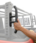 Installing XRS Reel Handles Set For Overland Rack, Mild Steel, Textured Black, Pair, Model 5950100T on truck rack