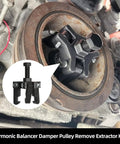 Heavy Duty Harmonic Balancer Puller Kit With 6 Jaw Design For Ford, GM, Chrysler, Cadillac, Chevy Trucks, Mitsubishi in use
