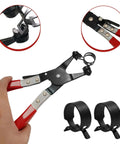 Grab This Awesome 130-Piece Spring Band Hose Clamp Kit With Swivel Pliers Perfect For Fuel Lines Silicone Tubes And Radiator Pipes Featuring Constant Tension Design And Dacromet Coated 65Mn Steel In 15 Sizes To Keep You Rolling Smooth On The Road Without; spring hose clamp pliers and 65Mn steel clamps