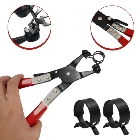 Grab This Awesome 130-Piece Spring Band Hose Clamp Kit With Swivel Pliers Perfect For Fuel Lines Silicone Tubes And Radiator Pipes Featuring Constant Tension Design And Dacromet Coated 65Mn Steel In 15 Sizes To Keep You Rolling Smooth On The Road Without; spring hose clamp pliers and 65Mn steel clamps